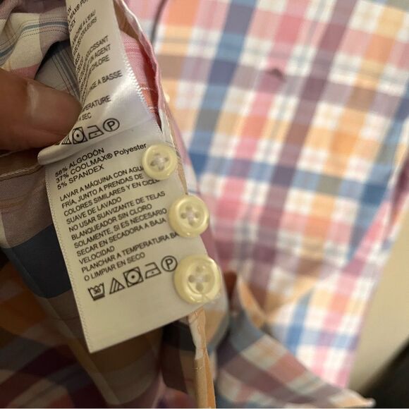 Tommy Bahama Sarasota Stretch Multicolor Plaid Button Down Shirt Size XL - Picture 12 of 12
